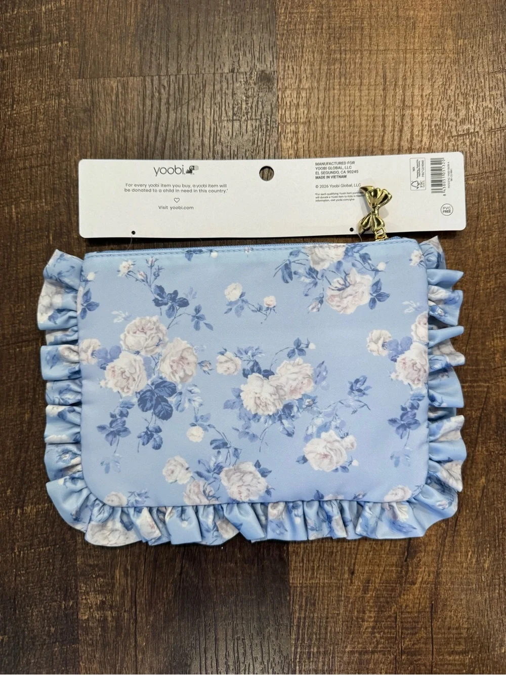 LoveShackFancy target yoobi everblooming rosettes flat zip ruffled pencil case
